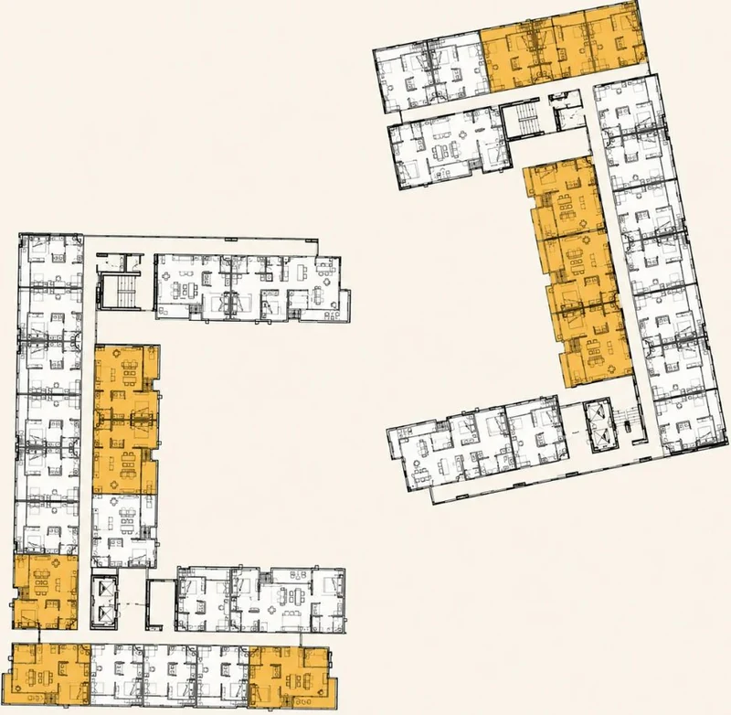 The GENS by Botanica — typical floor plate showing how apartments are arranged